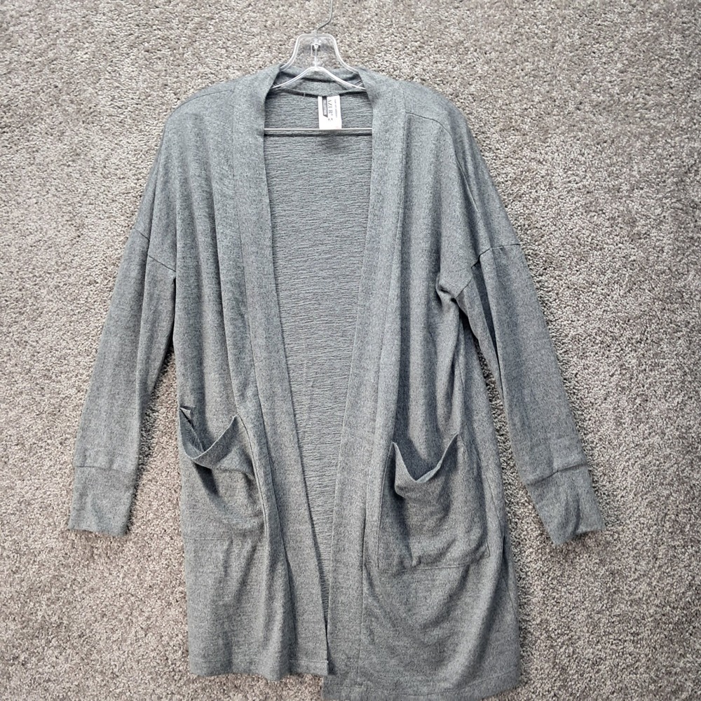 Azur Collection Womens‎ Gray Super Soft Open Front Cardigan Sweater Medium